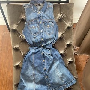 BEBE Demin Button Up Dress